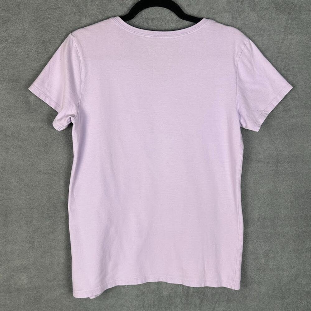 Life Is Good Top Womens Medium Purple Crusher Tee Short Sleeve Flower Heart - Picture 5 of 11